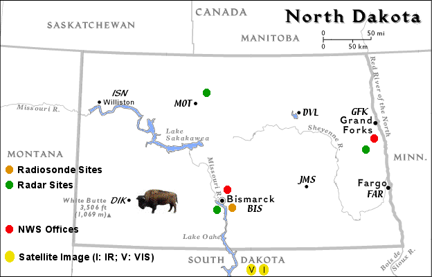 North Dakota Imagemap