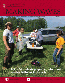 Cover of the Fall 2019 AOS Alumni newsletter.