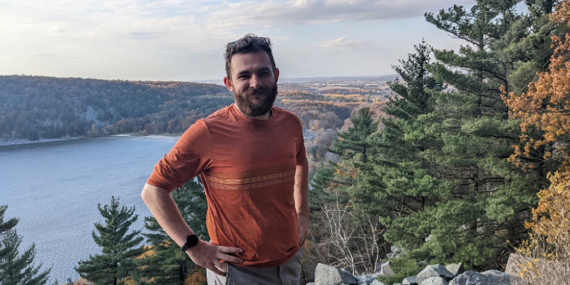 Picture of Evan Meeker at Devil's Lake State Park