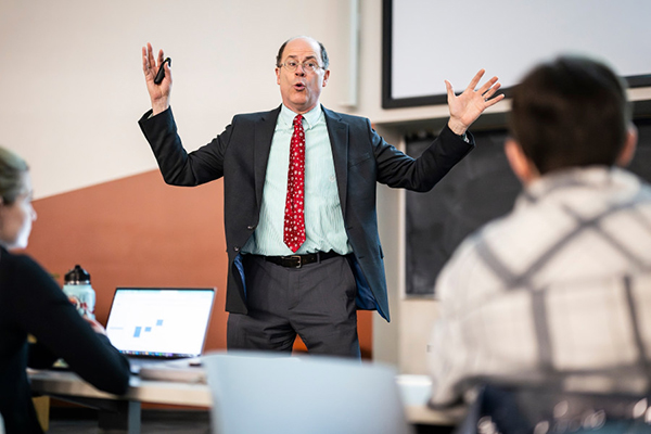 Professor Jonathan Martin teaches the popular Atmospheric & Oceanic Sciences 100 & 101 courses. As one half of the “Weather Guys,” Martin is dedicated to communicating weather and science to the public Photo: Jeff Miller / UW–Madison