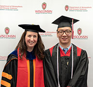 Photo of Peidong Wang and Tracey Holloway