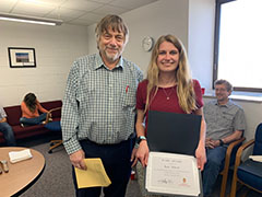 Photo of Kate Abbott and Prof. Greg Tripoli